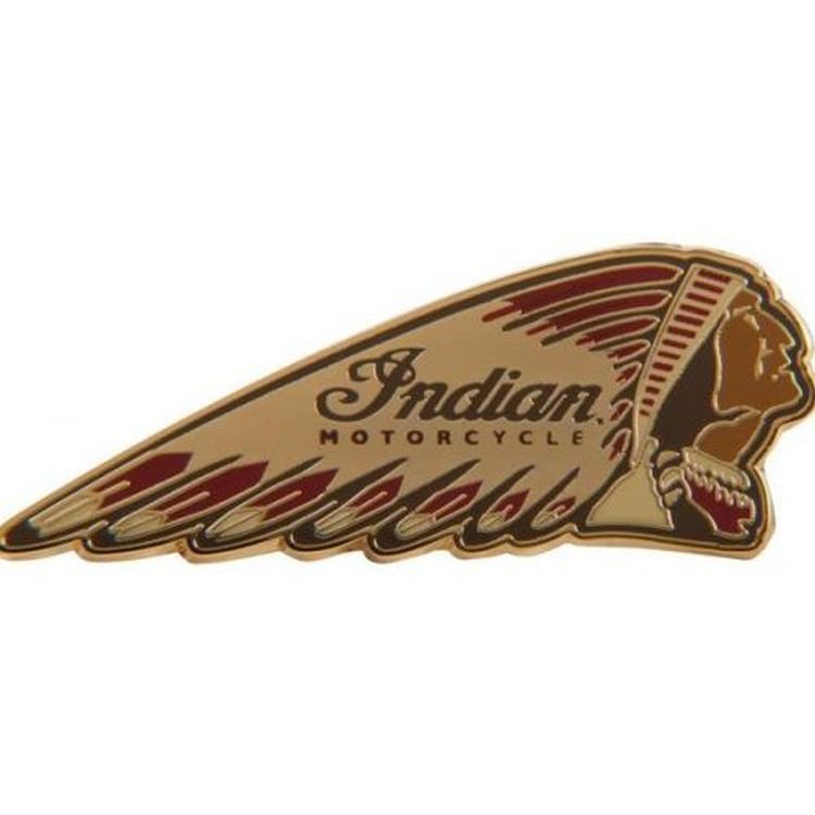 Indian Motorcycle Coloured Warbonnet Pin Badge